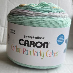 Discontinued Caron Cotton Painterly Cake Turquoise Thrill