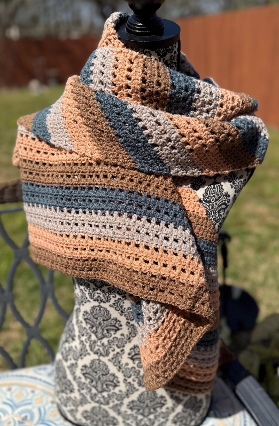 Triangle Scarg Striped Triangle Scarf - Etsy