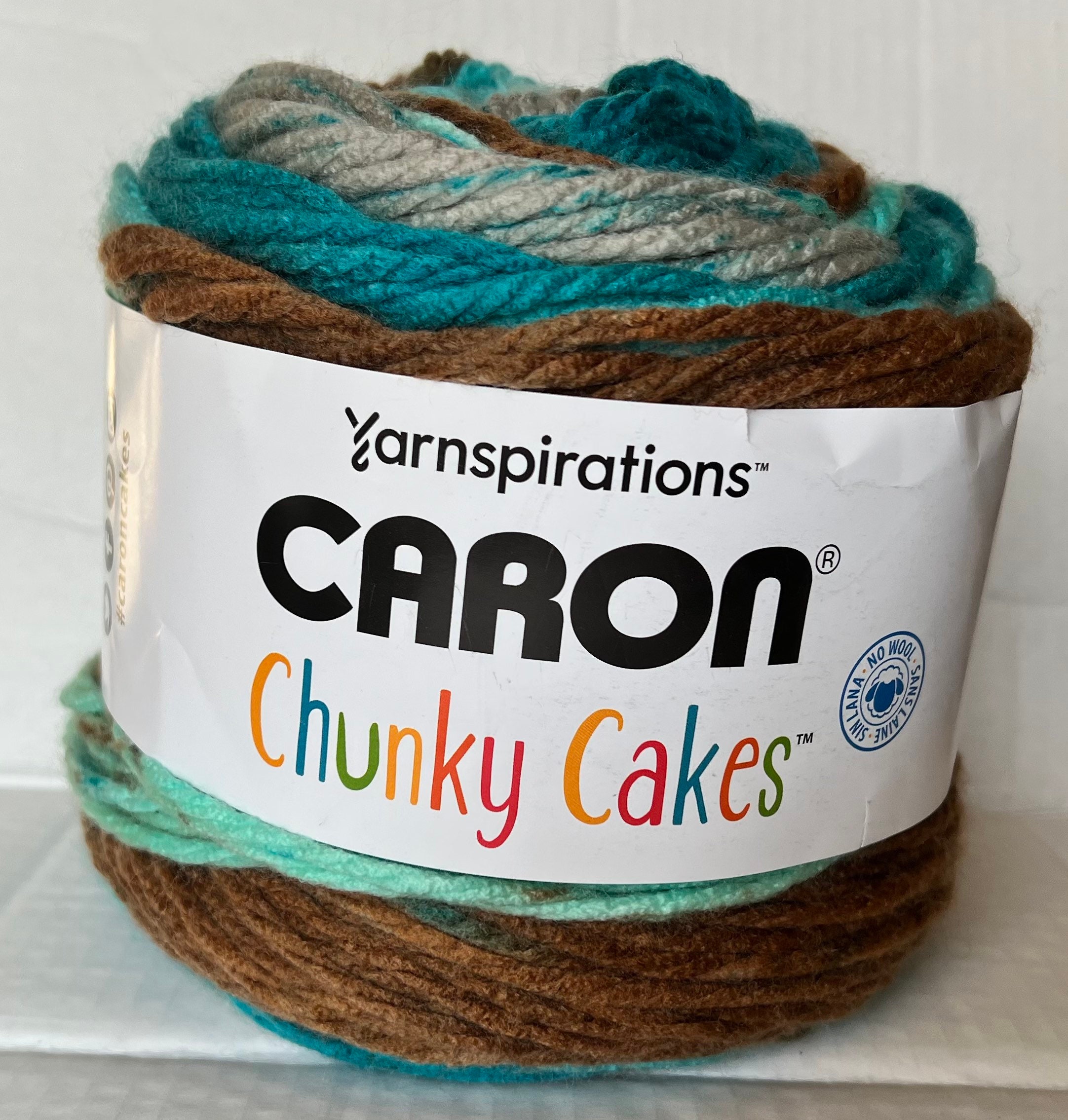 Caron Chunky Cakes! Mystic Chip pillowcase in waffle stitch. So soft!