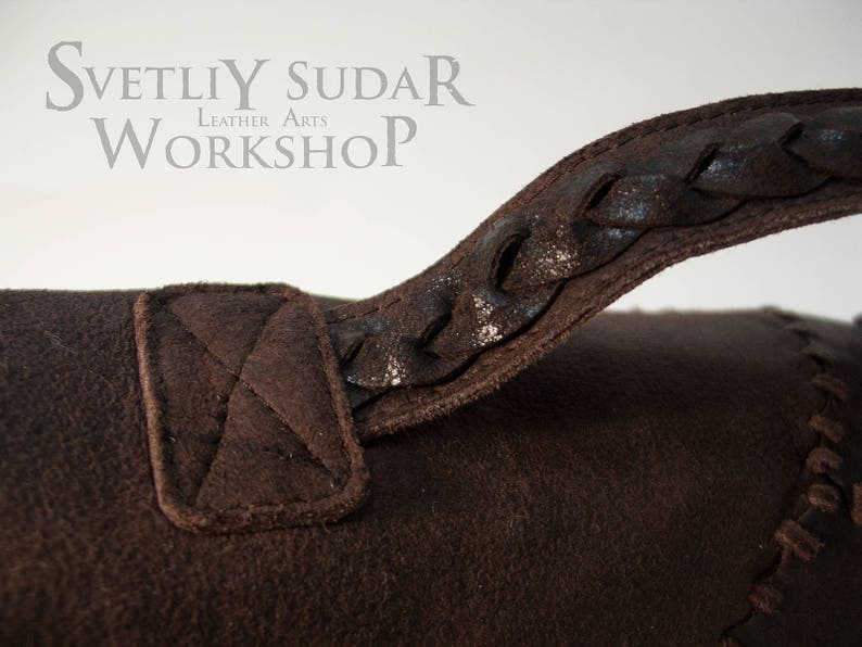 Leather Bottle Holder Medieval Style / Viking Style / The Etsy