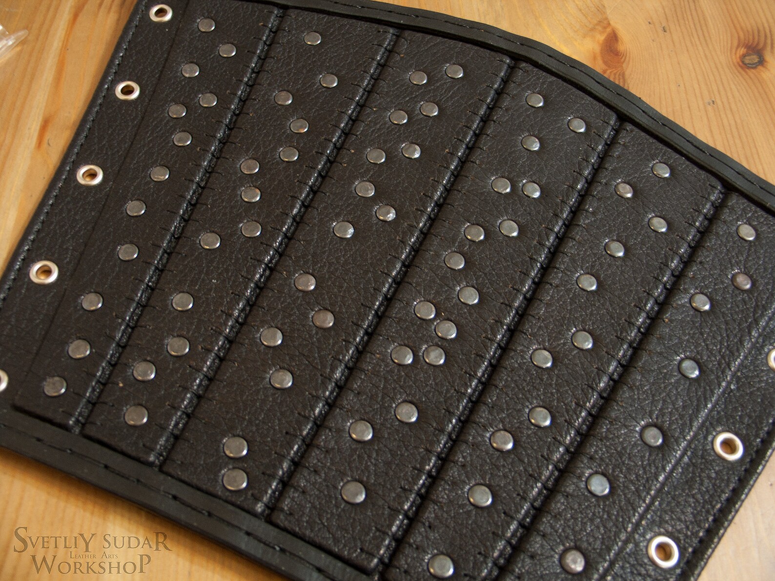 Witcher Leather Bracers pair With Rivets Replica / Leather Etsy