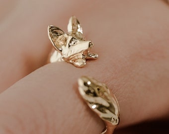 Fox Adjustable Ring in Solid Silver, Vermeil, and 18K Gold Plate