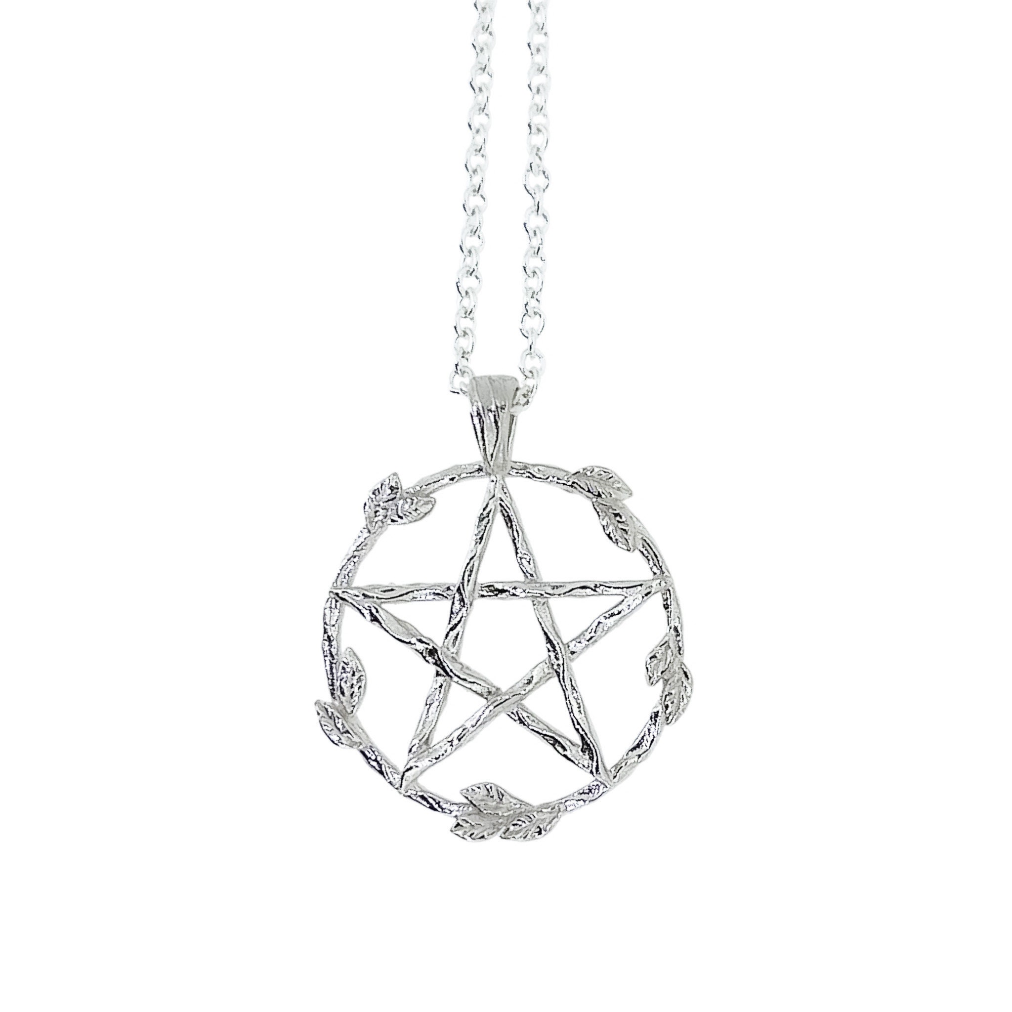 Pentagram Heart Necklace - Etsy