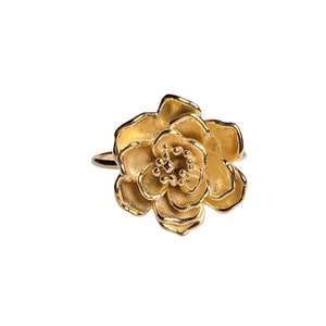 Cactus Bloom Ring in Solid Silver, Vermeil, or 14K Gold Plate