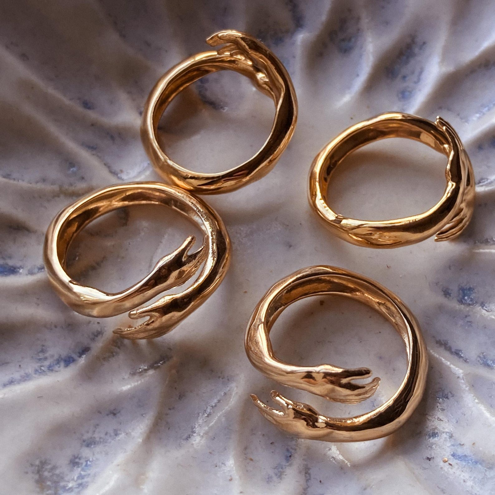 Hug Rings Bentoit Hug Ring: Solid Silver Bypass Style, Vermeil or Gold Plate - Etsy