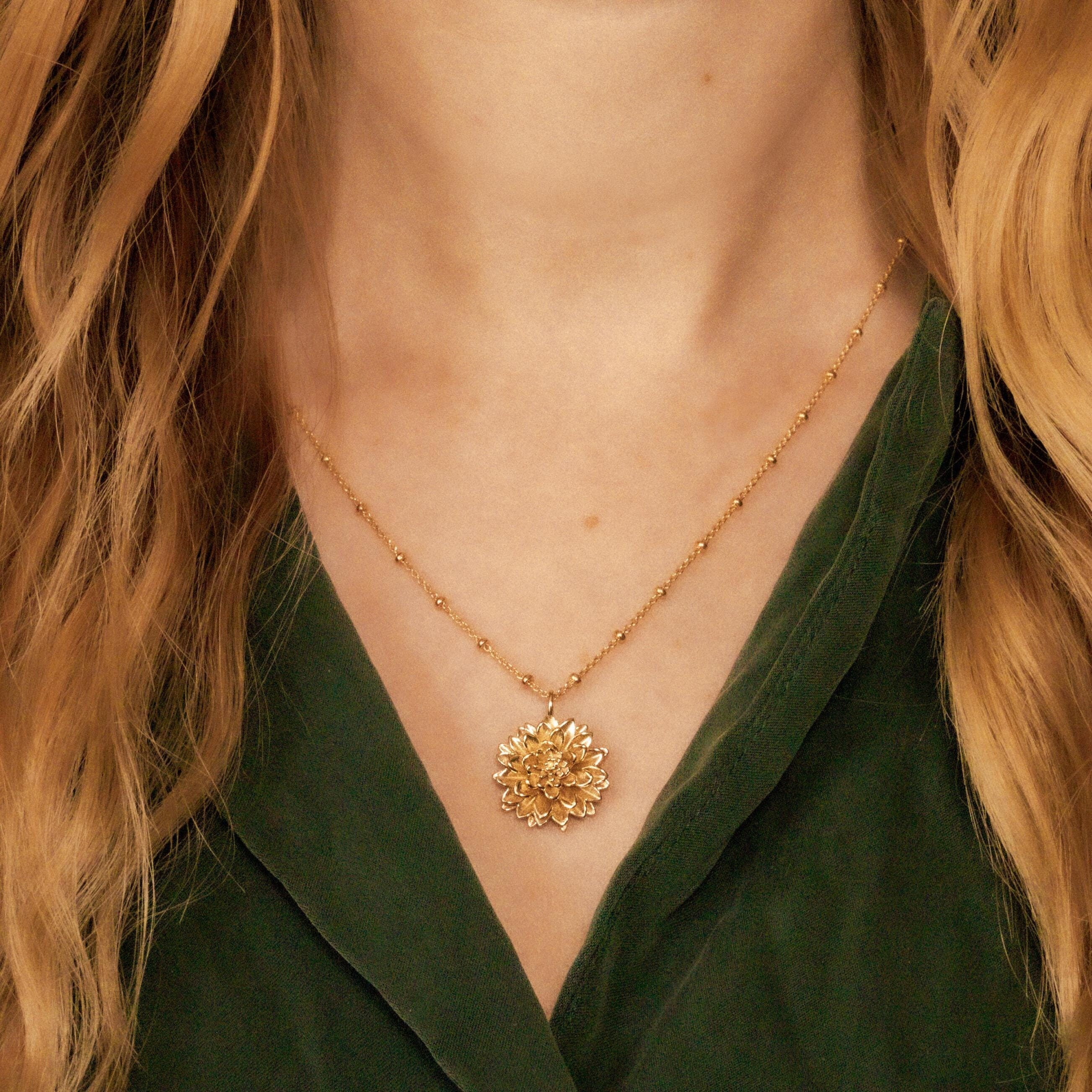 Dahlia Charm - Etsy