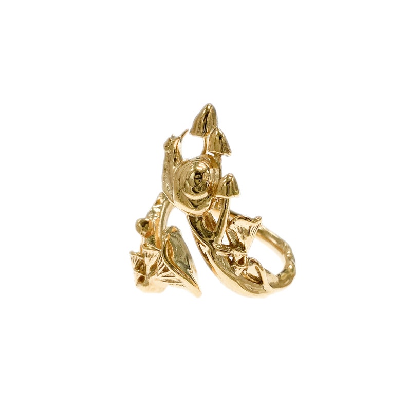 Enchanted Forest Mushroom Ring in Sterling Silver, Vermeil, 14K Gold Plate image 5