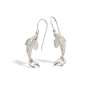 Koi Fish Earrings: Sterling Silver or Gold Plated