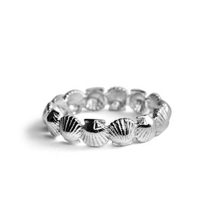 Dainty Seashell Ring in Silver or Vermeil, Beachy Jewelry