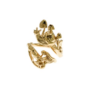 Enchanted Forest Mushroom Ring in Sterling Silver, Vermeil, 14K Gold Plate image 7