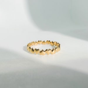 Dainty Heart Ring in solid silver, vermeil, or 14K Gold Plate