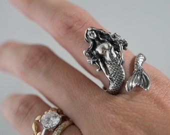 Bague Sirène Argentée Magique Pour Enfant – Réglable, Scintillante Et Irrésistible !