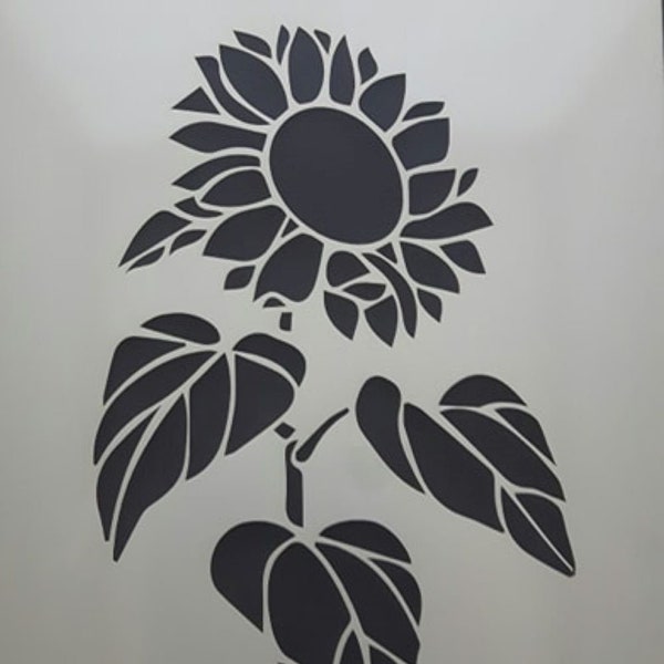 Sunflower stencil for wall decoration decor craft hobby borders  350 micron Mylar plastic garden gardening flower