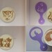 4 x cat coffee / cappuccino stencils reusable many times present gift fundraising Mothers Day Siamese heart Valetines
