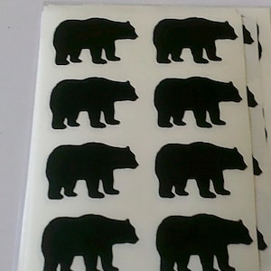 30 x oso negro / pegatinas de oso polar animales jungla niños niñas niños