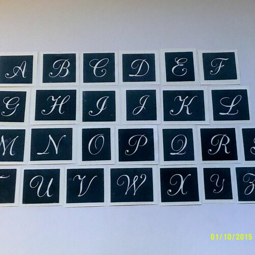 Alphabet Capital Letter Stencils for Etching Glass Mixed Etsy