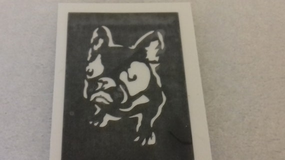 10 100 French Bulldog Face Dog Stencils for Etching on Glass - Etsy New ...