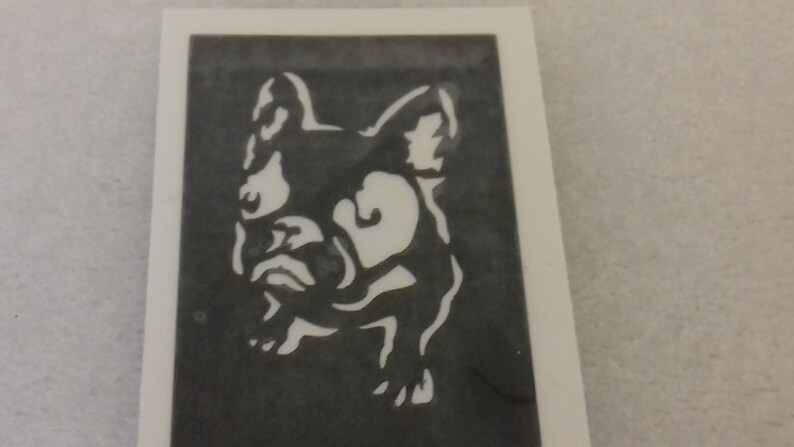 10 100 French Bulldog Face Dog Stencils for Etching on Glass | Etsy