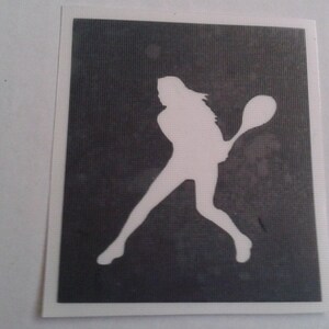 Tennis stencils voor etsen op glas hobby ambachtelijk geschenk glaswerk Wimbledon US Open speler USTA ATP toernooi