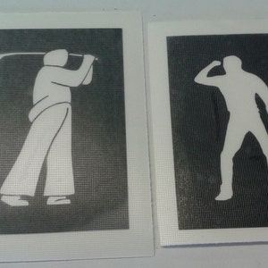 Golfstencils voor het etsen op glas (gemengd) Olympische Spelen Sportgolfen