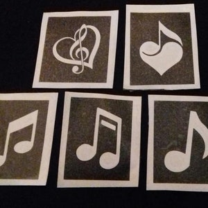 Musiknoten-Schablonen - (5 Design) wählen Sie so viele, wie Sie möchten aus dem Dropdown-Menü Festival KonzertOrchester