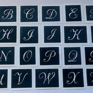Plantillas de letras mayúsculas del alfabeto para grabar vidrio Letras mixtas 26 - 300