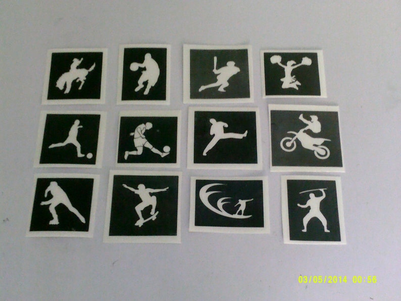 Sport Themed Stencils for Etching on Glass mixed Football Etsy