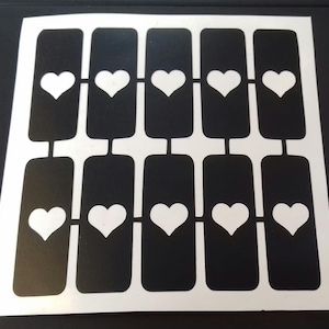 30 x nail stencils - 7 to choose from heart, dolphin, mermaid, penguin, star & deer