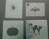 Halloween Face Painting Stencil Set Including 4 Stencils Cat - Etsy
