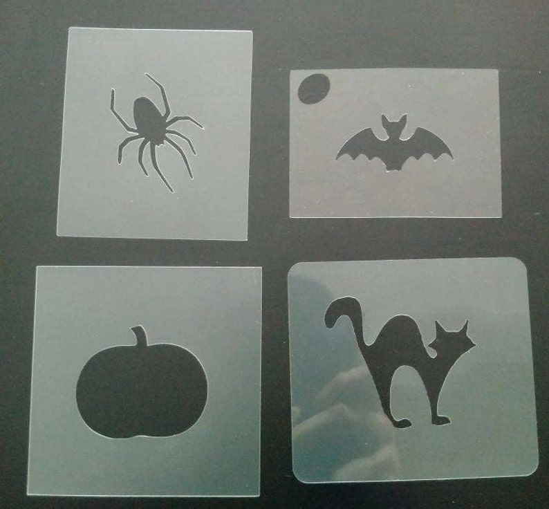 Halloween Face Painting Stencil Set Including 4 Stencils Cat - Etsy