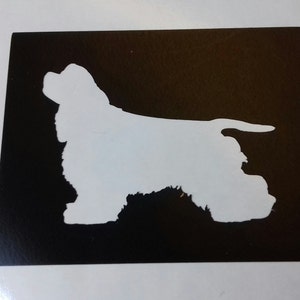 10 - 100 cocker spaniel hond stencils voor etsen op glas Briljant voor speciaal cadeau