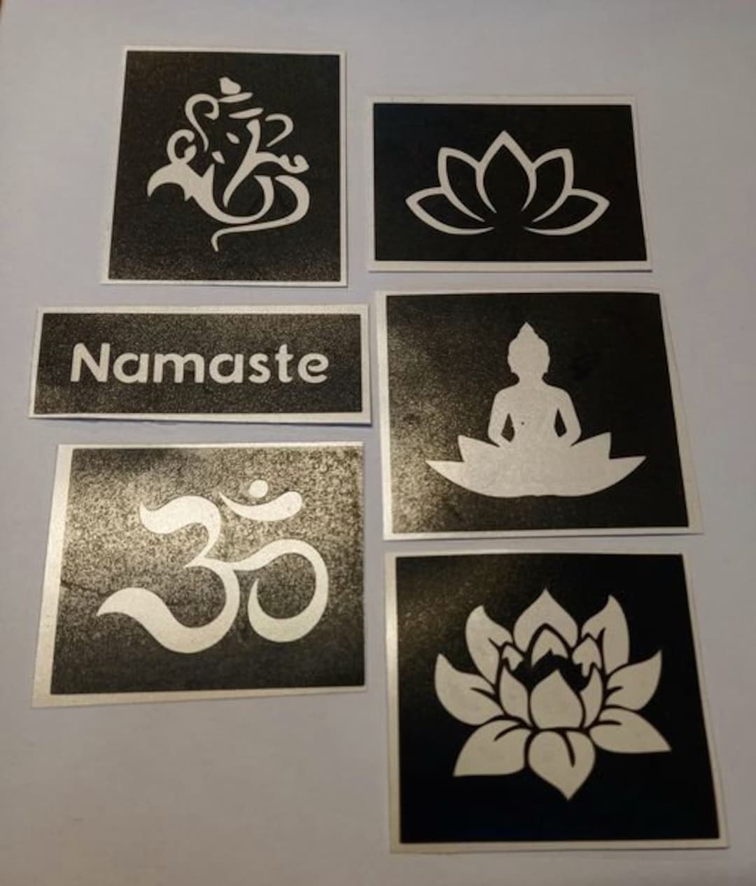 Buy 20 100 Hindu Stencils for Glitter Tattoos / Airbrush / Face Online