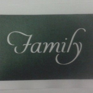 Familiewoord stencils voor etsen op glas hobby ambacht presenteren geschenk glaswerk