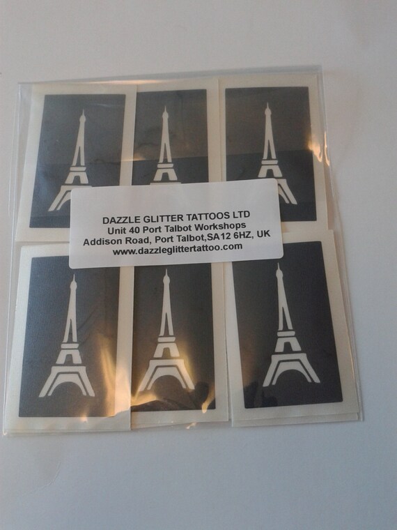 pintura de cara Francia Paris Aerógrafo Torre Eiffel Plantillas Para Brillo Tattoo
