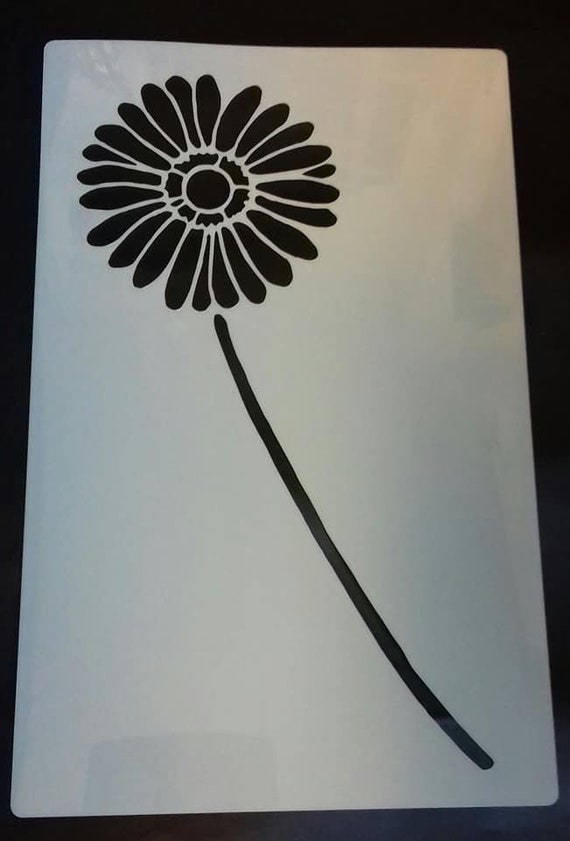 flower themed stencils for etching on glass (mixed) tulip daffodil rose  daisy craft hobby present
