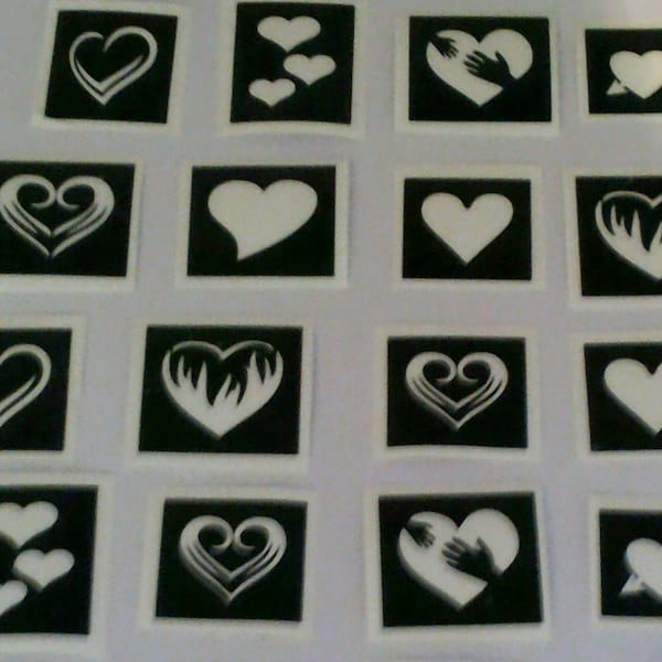Heart Stencils Etsy