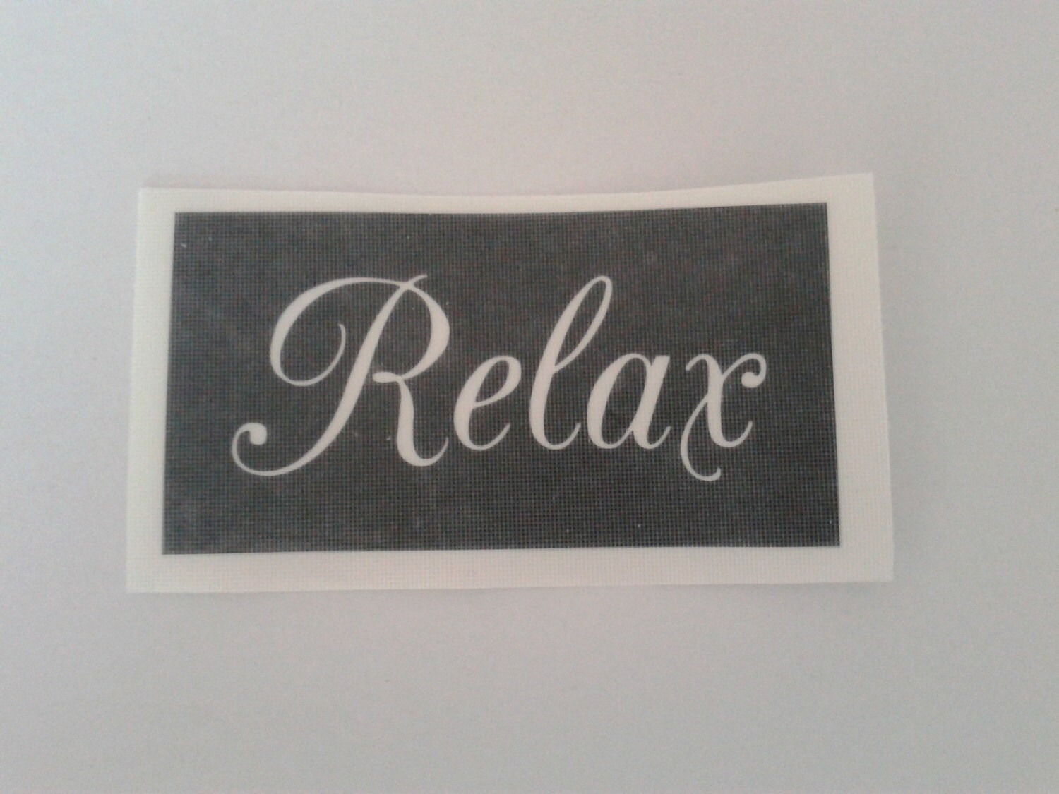 Relax word stencils for etching on glass  hobby craft present gift gl…