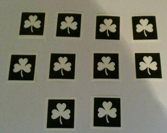 Shamrock stencils for etching on glass  Ireland Irish  special occasion gift hobby Rugby World Cup