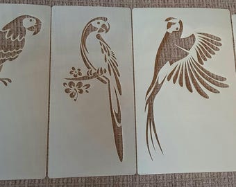 モモイロインコ、テンニョインコの絵画セット モモイロインコ、テンニョインコの絵画セット