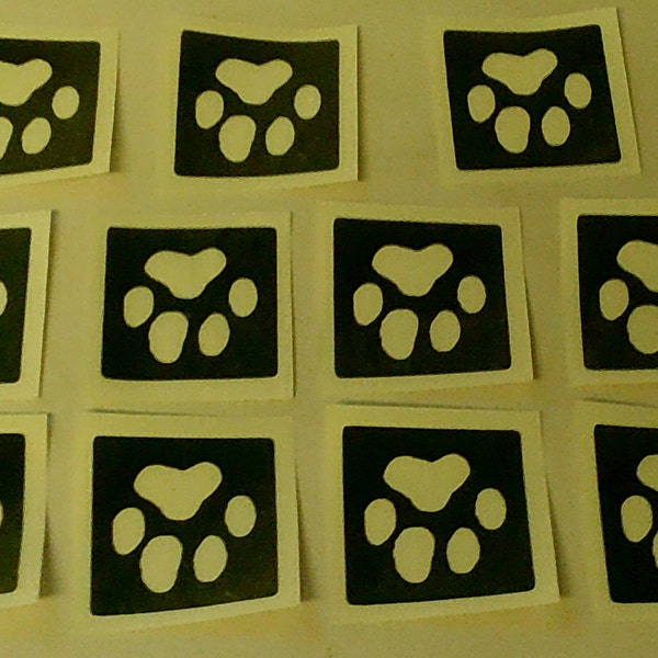 Dog Paw stencils for etching on glass  dog animal Crufts hobby