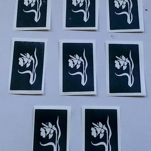 Narcis stencils voor etsen op glas hobby ambacht cadeau Welsh bloem lente rugby