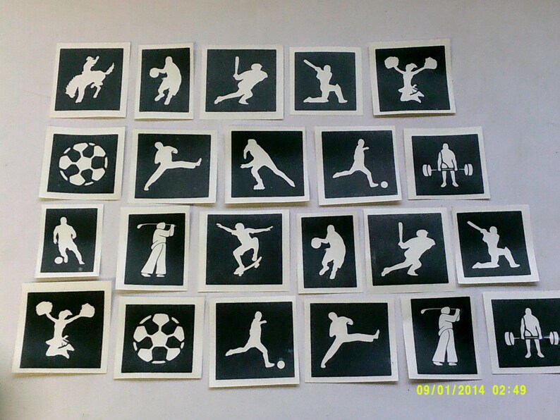 Sport Themed Stencils for Etching on Glass mixed Football Etsy