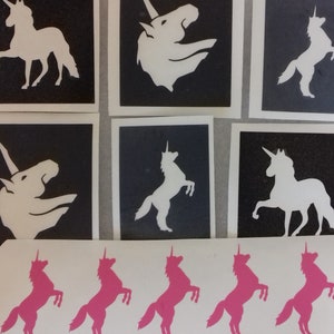 Eenhoornsjablonen voor glittertattoos / airbrush / schminken + 10 gratis roze eenhoornstickers bij elke bestelling