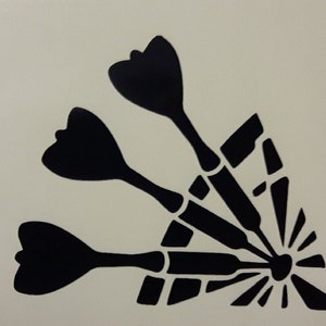 2 x darts  face painting stencils - reusable many times  sport Crucible Internationals tournament