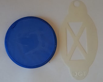Scottish cross flag face painting set incl stencils and paint - reusable   Scotland St. Andrews day rugby football  World cup 6 nations
