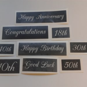 Anniversaire / anniversaire / occasion spéciale mots & numéros pour gravure du verre 16 30 40 50 60ème mixte