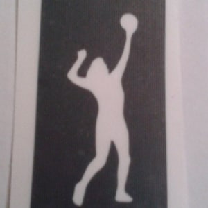 Volleybal stencils voor etsen op glas hobby ambacht geschenk glaswerk Rio 2016 Olympische Spelen Sportspeler