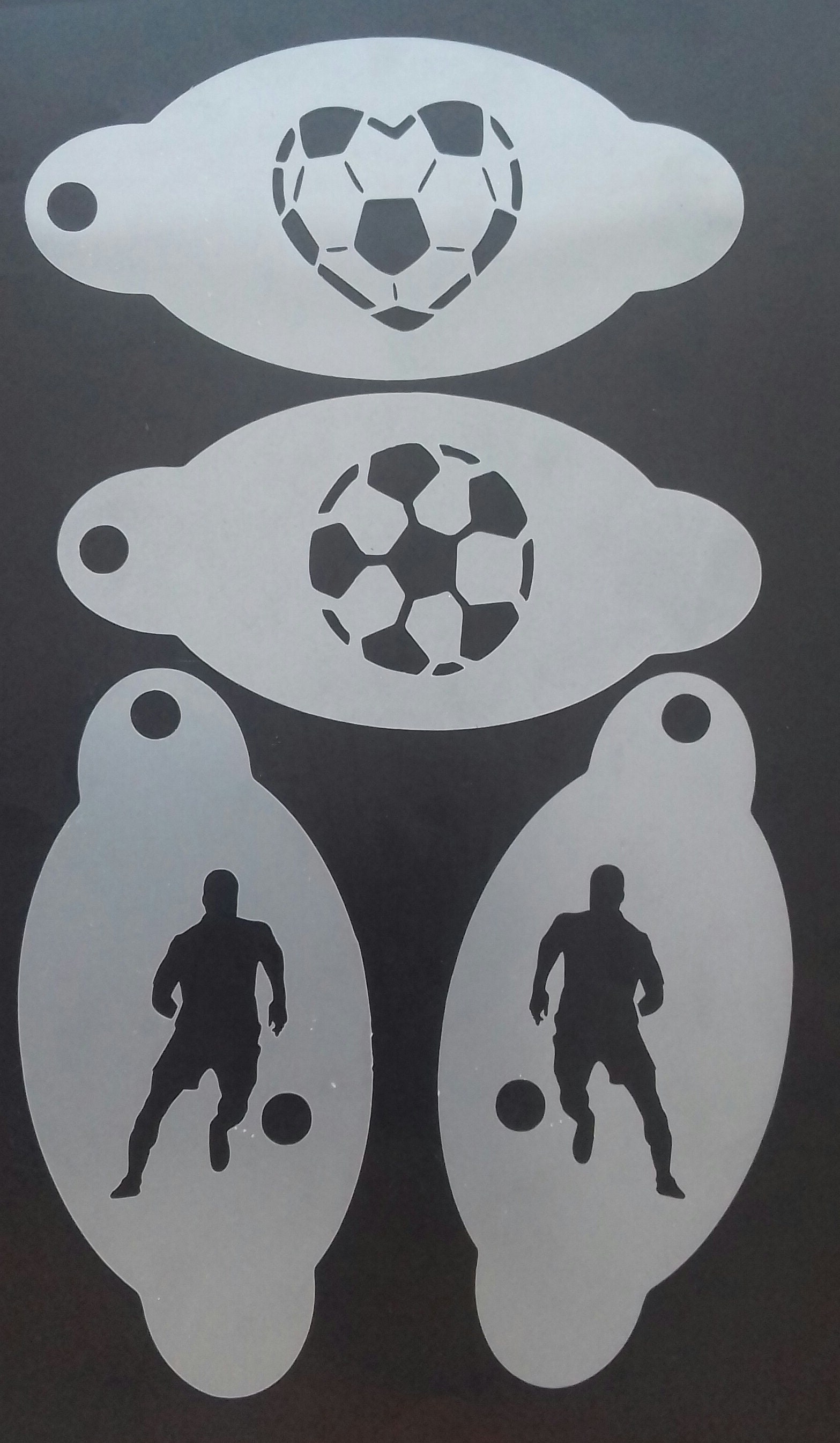 Football Face Painting Stencils 3 Designs Reusable England Etsy UK