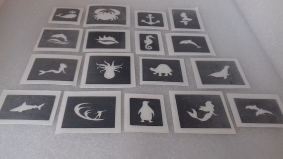 Seaside Themed Mini Small Stencils Pick as Many as You Want From Drop Down  Menu Ocean Sea Mermaid Dolphin Penguin Seahorse Surfing -  Denmark