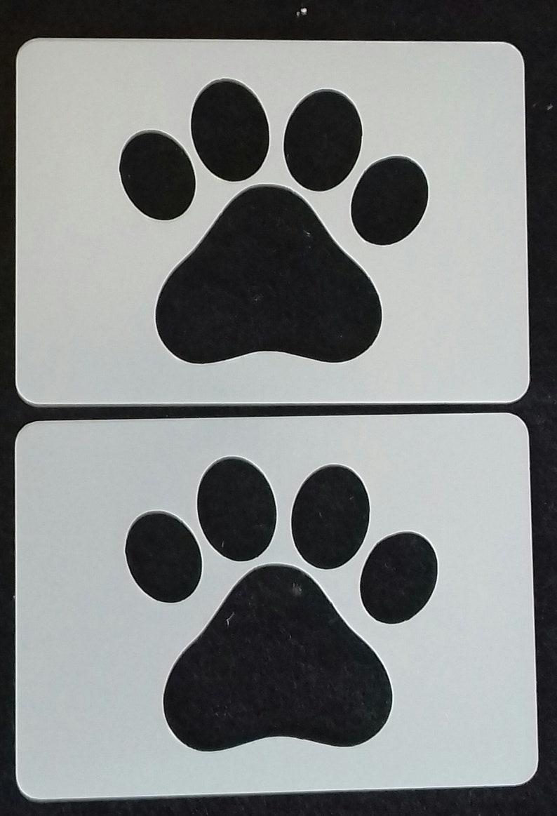 2 x dog paw face painting stencils reusable many times | Etsy